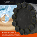 Sacco Boxe da Terra Autoportante con Base Riempibile Ø50x170 cm Nero   