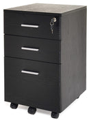 Cassettiera da Ufficio 3 Cassetti Chest Nera