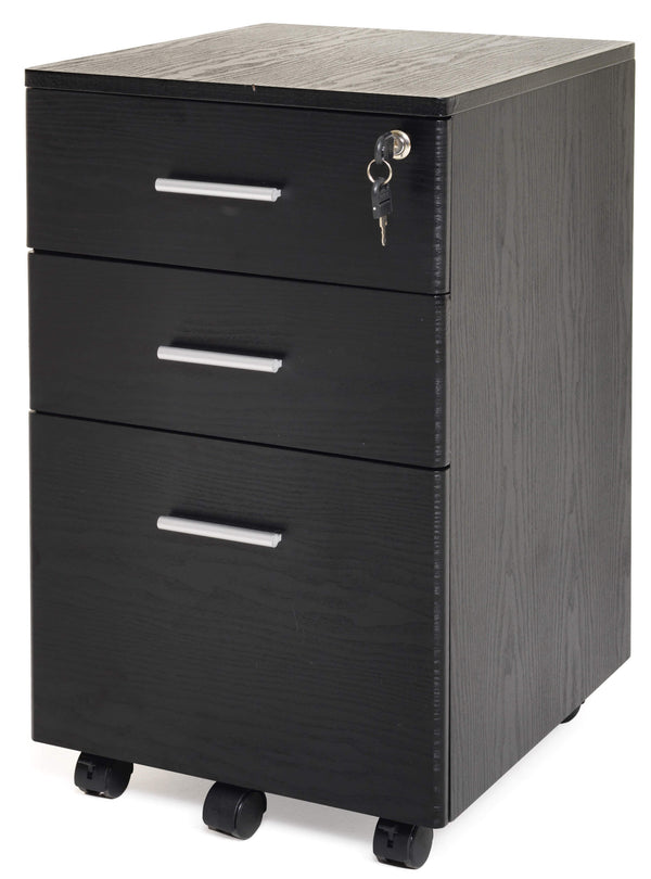 Commode de bureau 3 tiroirs noir online