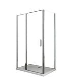 Box Doccia Angolare 1 Anta Battente in Cristallo Trasparente 6mm H190 Best Varie Misure