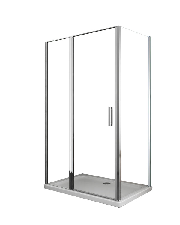 Cabine de douche d'angle 1 porte battante en cristal transparent 6mm H190 Best Différentes tailles prezzo