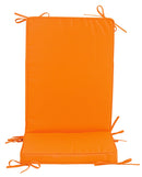 Cuscino con Schienale per Sedie da Giardino 93x41cm Bauer Box Arancione