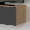 Mobile TV Sospeso 135x31,7x25 cm in MDF Francy Rovere Antracite