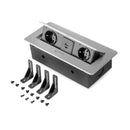 Multipresa Atom 26 Lite per Scrivania Verniciato Alluminio Zama e Acciaio e Tecnoplastica Emuca