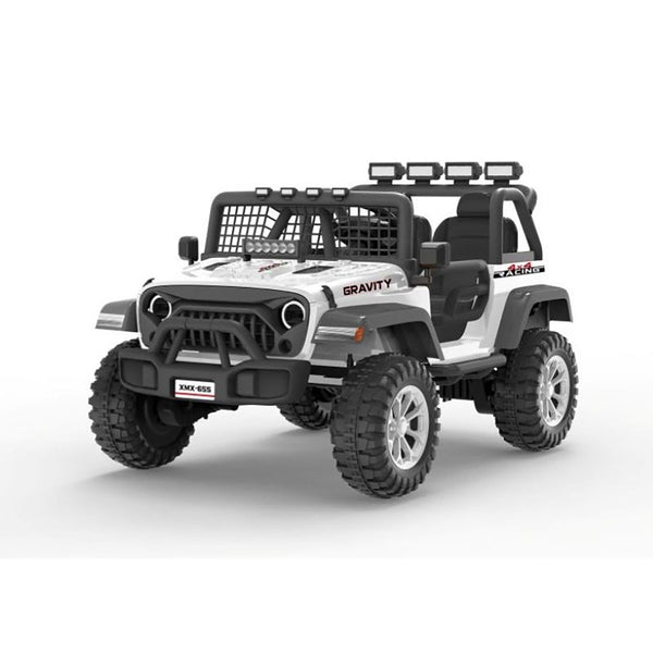 online Auto Elettrica per Bambini Offroad 2 Posti Gravity XMX-655 con Telecomando Batteria 12V Bianco