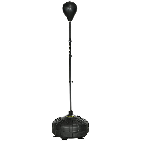 online Punching Ball da Terra 145-180 cm con Base Riempibile e Ventose in Acciaio e PU Nero