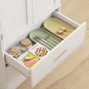 Credenza da Cucina 60x40x159 cm con Armadietto con 8 Ripiani Portaspezie e 2 Cassetti Bianco      