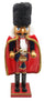 Casse-Noisette de Noël Soldat H38 cm en Bois avec Cape et Tambour Rouge et Bleu
