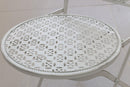 Set da Giardino Pieghevole in Ferro con Tavolo e 2 Sedie Soriani Loire Breakfast Bianco
