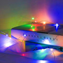 Luci di Natale 50 MicroLed Multicolor a batteria da Interno