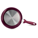 Set 2 Padelle Alte 24-28 Cm Antiaderente Rivestimento in Ceramica Silex Ecoceram Rubino