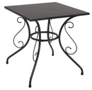 Tavolo da Giardino 70x70x72 cm in Metallo Old Antracite 