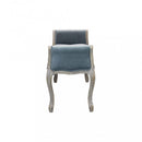 Panca Madelyn in Velluto Grigio 113x48x 45/60 h cm in Legno Grigio