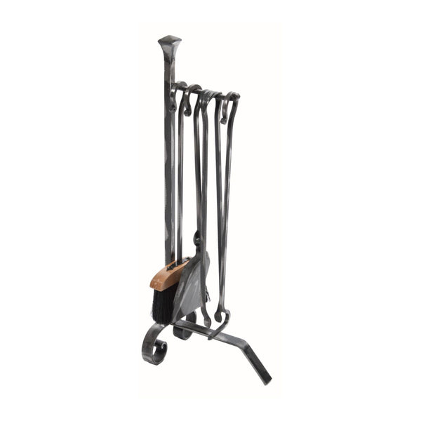 prezzo Set Camino 4 Pezzi con Chiodo decorativo Forgiato a mano in Ferro Molato