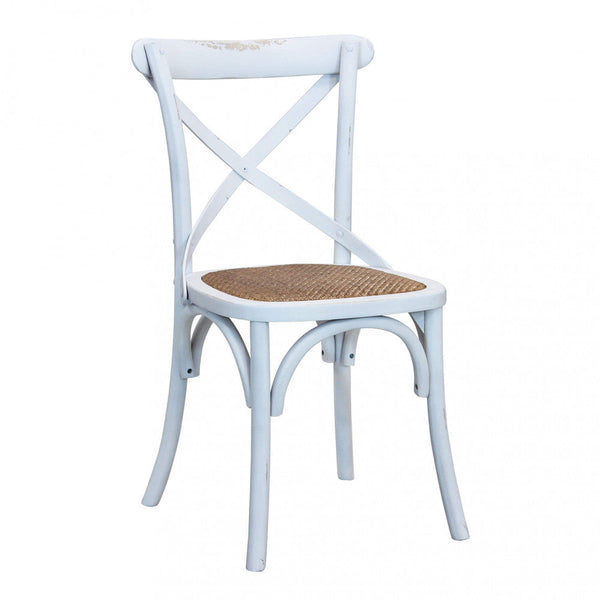 online Chaise Cross 46x42x87 cm en Bois Blanc