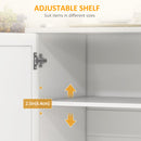 Carrello Isola da Cucina 128x45,5x91,5 cm in MDF e Acciaio Inox Bianco