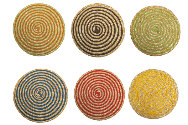 acquista Set de table rond en raphia Ø38 cm VdE Tivoli 1996 Spirale