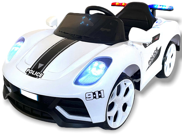 sconto Voiture de police électrique pour enfants 6V Police Blanc