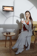 Stufa Elettrica ad Infrarossi 49x23x16 cm 2000W Moel Hathor 791N Nera