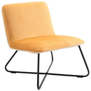 Poltrona Imbottita 55x69x68 cm in Velluto Giallo