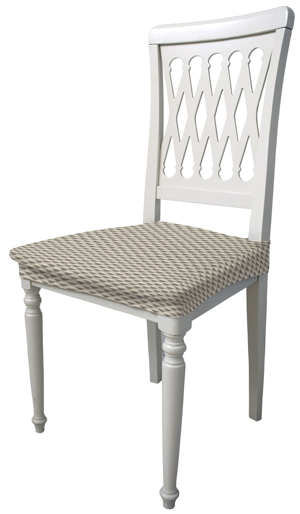 prezzo Lot de 2 housses de chaise extensibles en polyester tendance crème