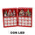 Calendrier de l'Avent en bois avec LED rouge cm 36x6xh24