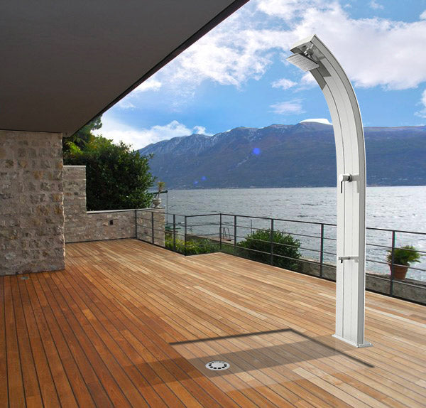 sconto Doccia Solare da Esterno Giardino 40L Miscelatore e Lavapiedi Arkema Dada Verde