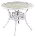 Set Tavolo e 4 Sedie da Giardino in Alluminio Maryland Bianco