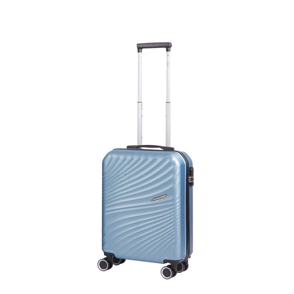 acquista Trolley Valigia Bagaglio a Mano Rigido 4 Ruote con Combinazione in ABS Ravizzoni Amalfi Blu Acciaio