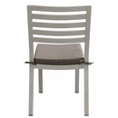 Sedia da Giardino Formentera con Cuscino 46x62x84 h cm in Alluminio Tortora