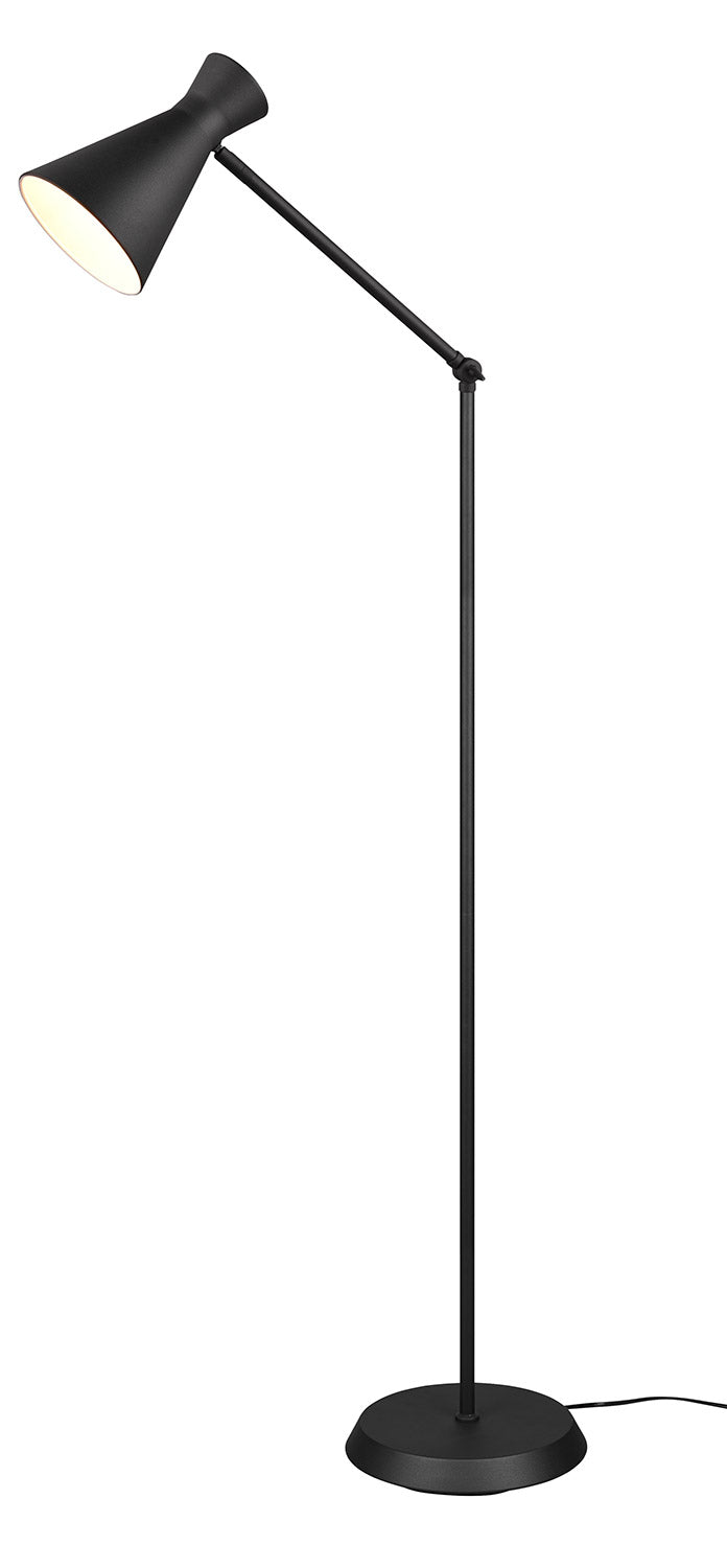 Piantana da Interno Attacco E27 in Metallo Nero Opaco