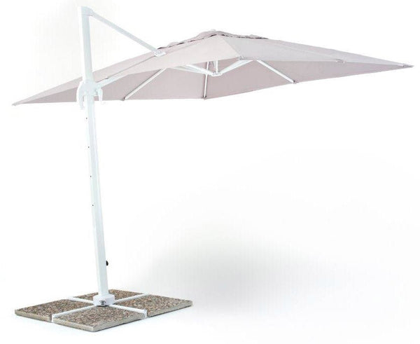 Ombrellone da Giardino Decentrato 3x3m in Ferro Telo in Poliestere Verso Grigio prezzo