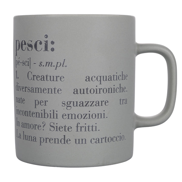 prezzo Coupe Zodiaque "poisson" Ø8x10 cm en Bone China VdE Tivoli 1996 Gris Clair
