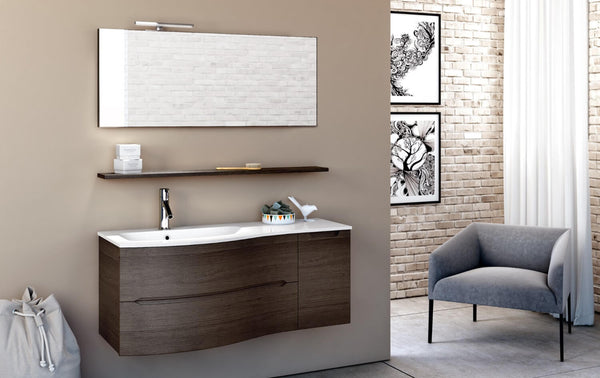 Meuble de Salle de Bain Suspendu 121,5cm TFT Swing Chêne Foncé S online