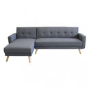 Divano Letto Arthur 176x84x84 cm in Tessuto Grigio scuro