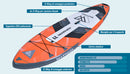 SUP Tavola Gonfiabile 335x81x15 cm con Pagaia Zaino e Accessori Wattsup Espadon Arancione