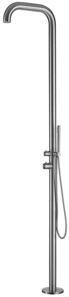 sconto Douche de jardin 230x18x42 cm avec mitigeur en acier inoxydable Sined Chia et douchette