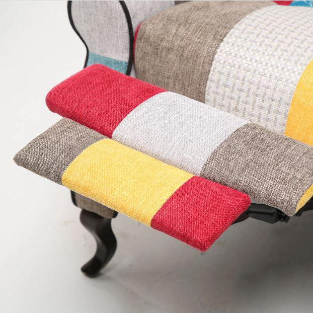 Poltrona Relax Reclinabile in Tessuto Patchwork