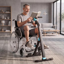 Pedaliera per Riabilitazione Pieghevole 50x45x97 cm con Display LCD e Rulli Massaggianti in Acciaio e PP      