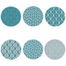 Set 6 Sottopiatti Tondi Ø33x2 cm  in Polipropilene VdE Tivoli 1996 Bali Leaf