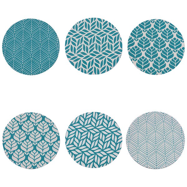 sconto Set 6 Sottopiatti Tondi Ø33x2 cm in Polipropilene VdE Tivoli 1996 Bali Leaf