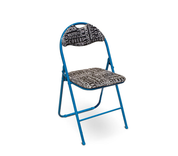 prezzo Chaise pliante en métal avec assise et dossier rembourrés Coveri Blu