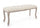 Banc Naturel Mathilde en Tissu Effet Velours Naturel