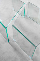 Tavolino in Vetro Modulabile Mercury Trasparente 