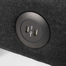 Divano Letto 172x74x75 cm in Tessuto Nero