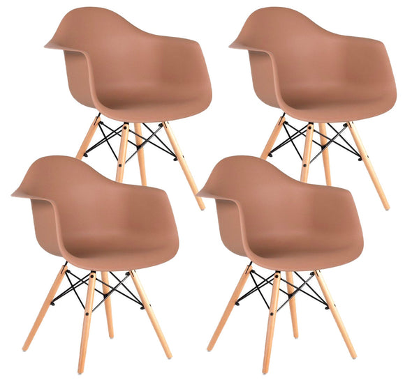 prezzo Set 4 Sedie di Design con Braccioli 62,5x44x80 cm Federica Cammello