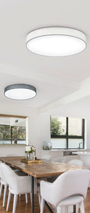 Plafoniera da Interno a LED in Tessuto Bianco