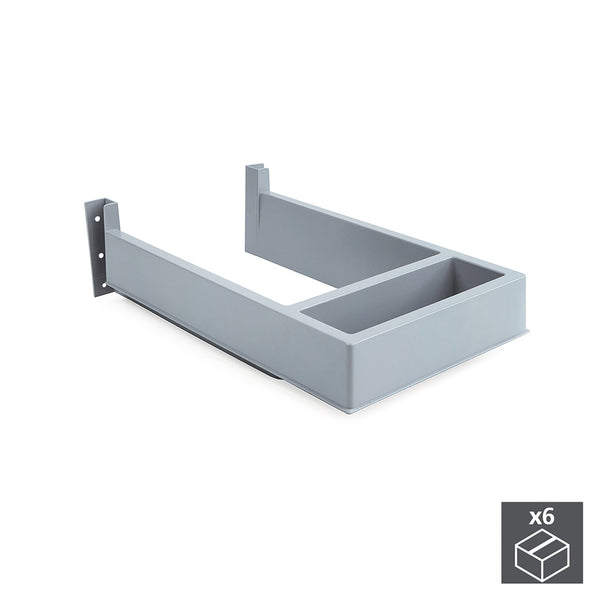 Save Siphon pour tiroirs de salle de bain rectangulaire en plastique gris 6 pièces Emuca online