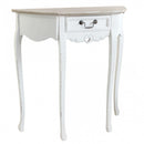 Tavolo Cuore 79x31x79 h cm in Legno di paulownia Bianco