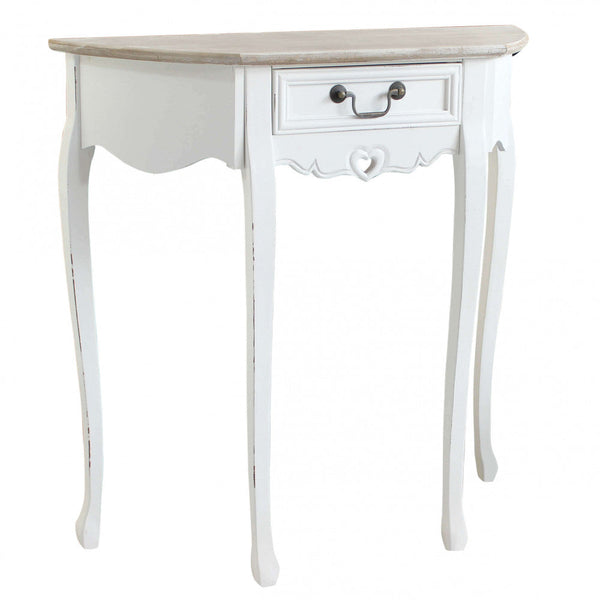 prezzo Table Coeur 79x31x79 h cm en Bois de Paulownia Blanc